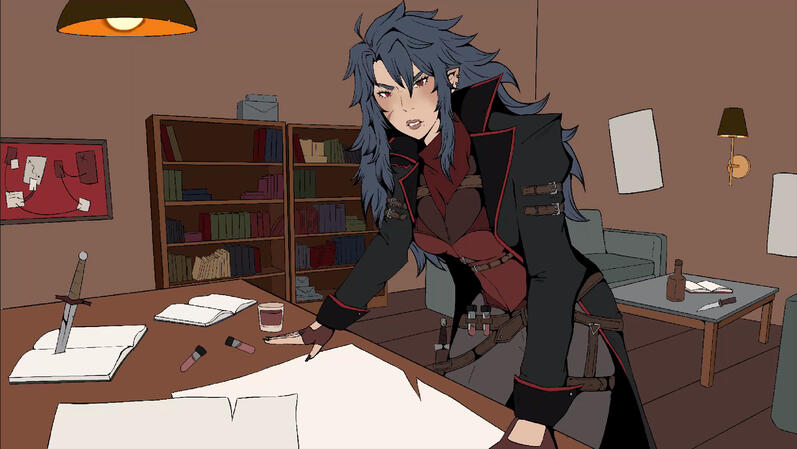 Half-body flat w background