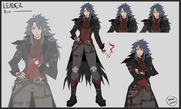 Flat character reference sheet 3